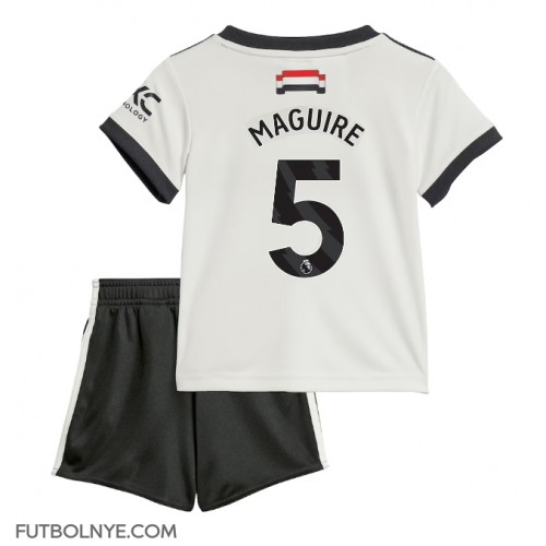 Camiseta Manchester United Harry Maguire #5 Tercera Equipación para niños 2024-25 manga corta (+ pantalones cortos)